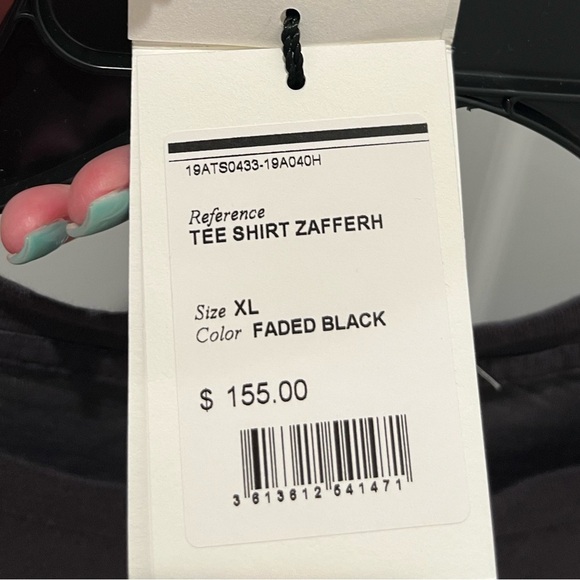 NWT Isabel Marant Zafferh Band Tee Shirt Faded Black XL - Picture 5 of 5